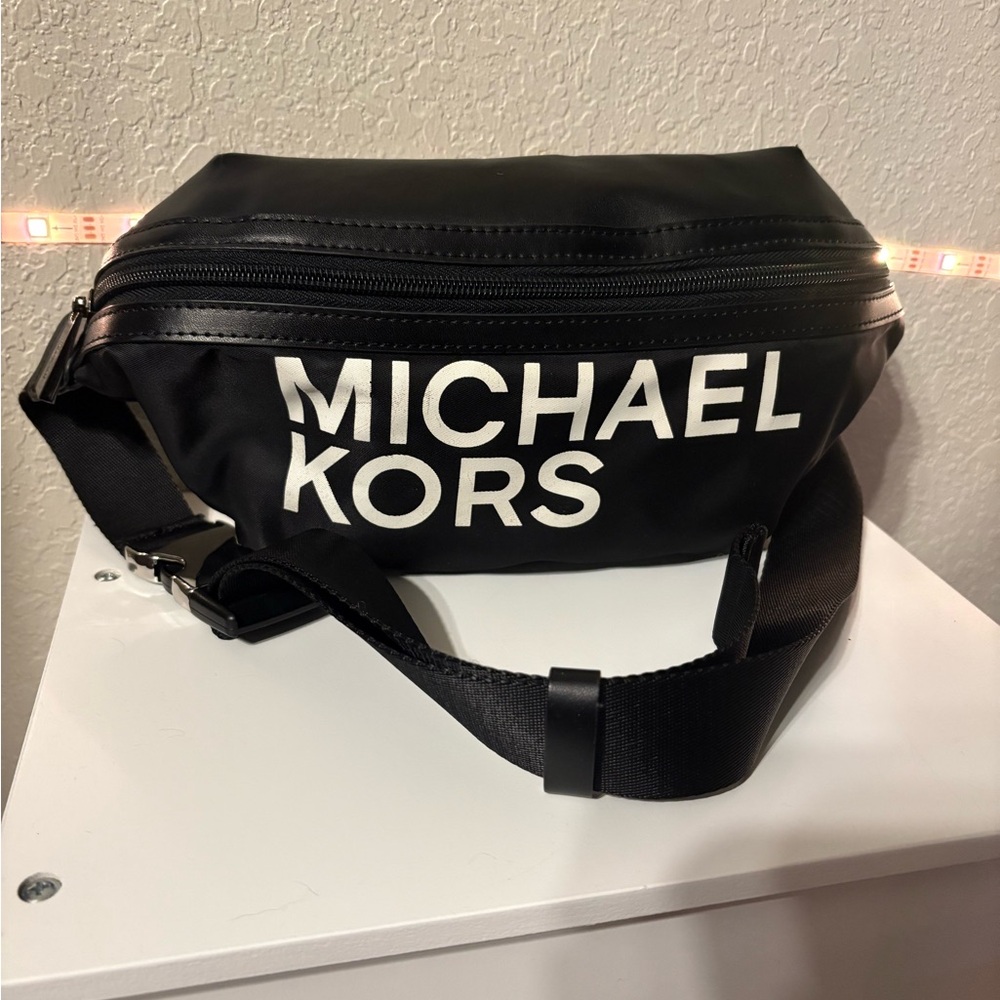 Michael Kors Black and White Belt Bag